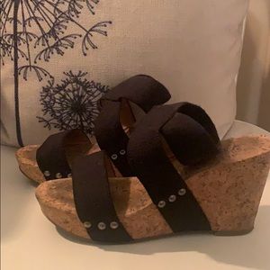 Lucky brand cork wedges